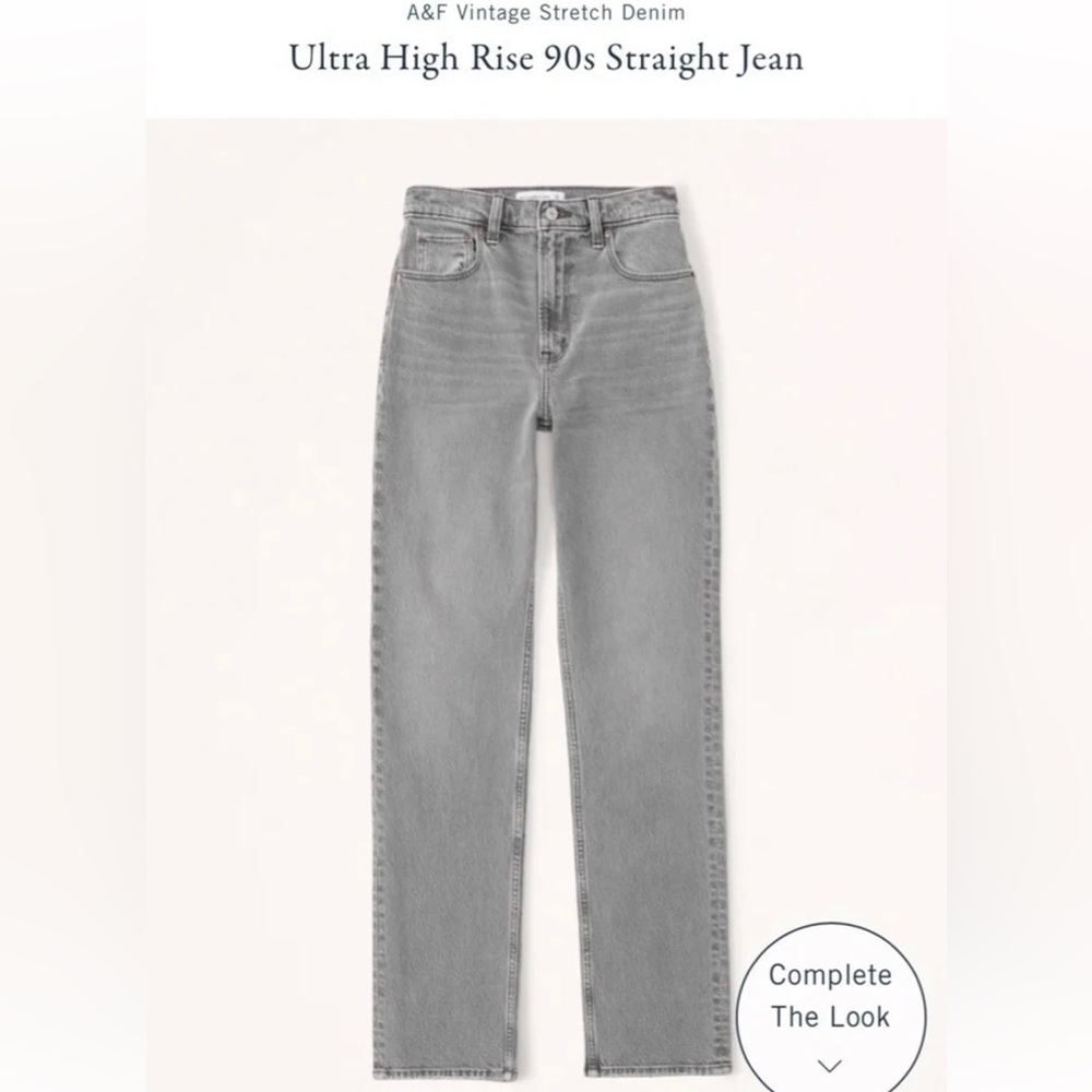 NWOT Abercrombie & Fitch Ultra High Rise 90s Straight Jean
